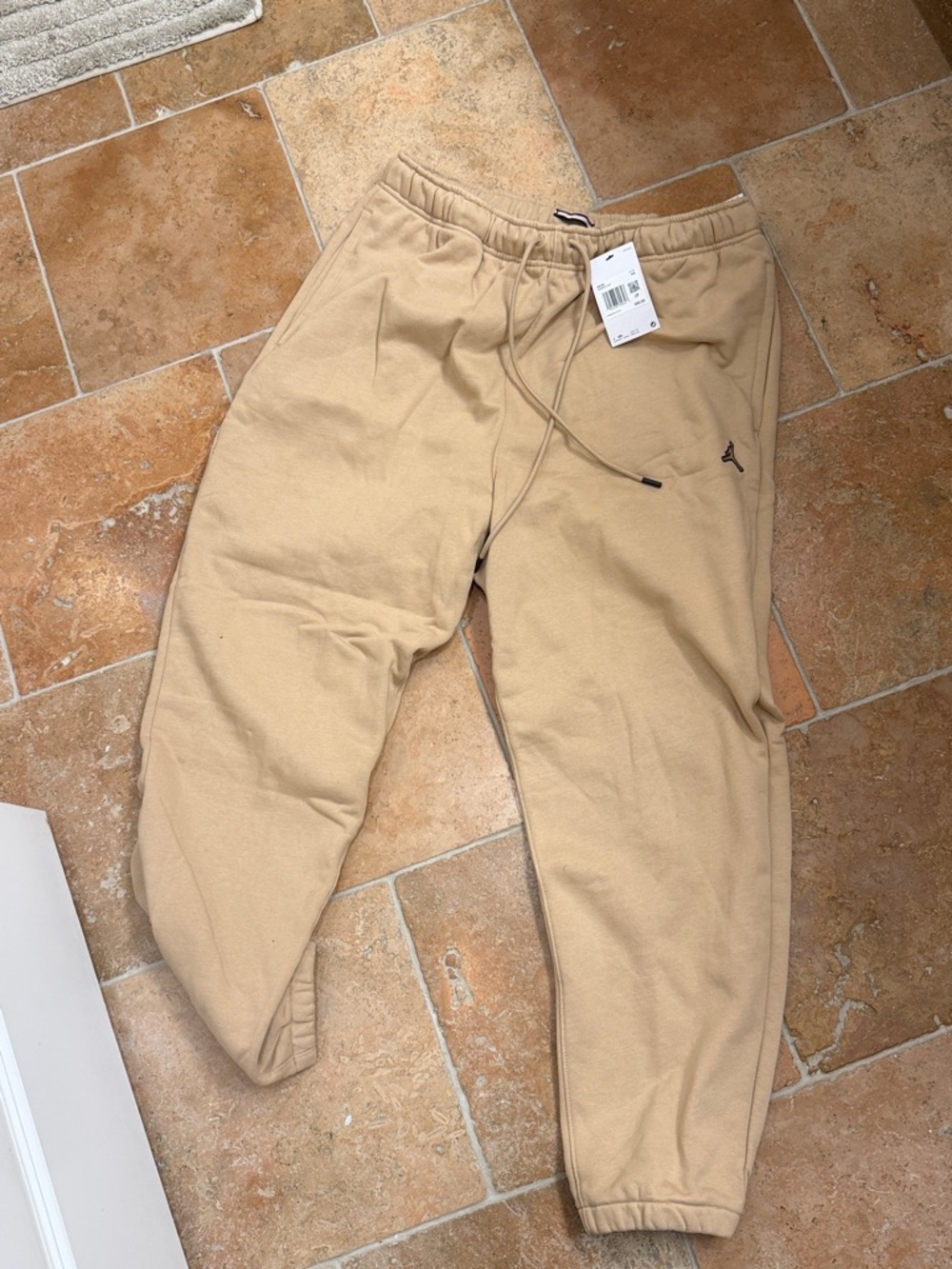 Jordan Beige Drawstring Jogger Pants